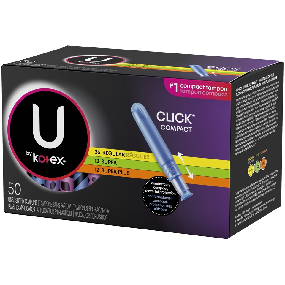 Kotex Click Multipack Tampons Plastic 50 ct Shipt