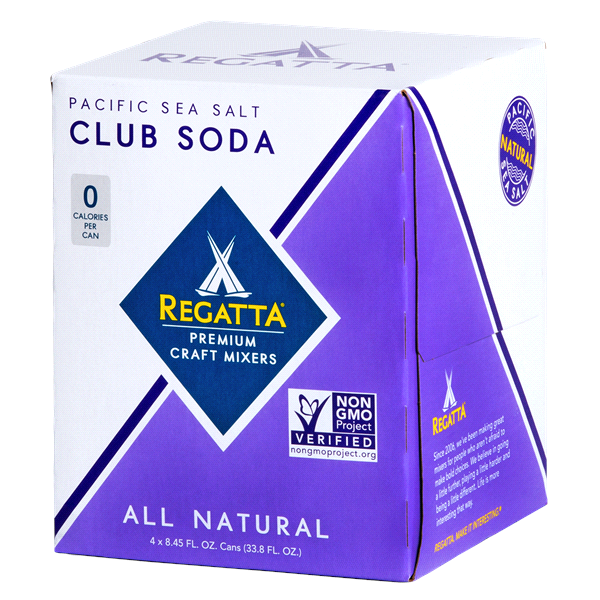 slide 1 of 1, Regatta Pacific Sea Salt Club Soda - 4 ct, 4 ct