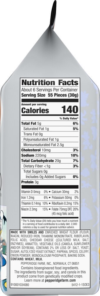 slide 2 of 2, Pepperidge Farm Goldfish Limited Edition Disney 100th Cheddar Crackers, Snack Crackers, 6.6 oz bag, 6.6 oz