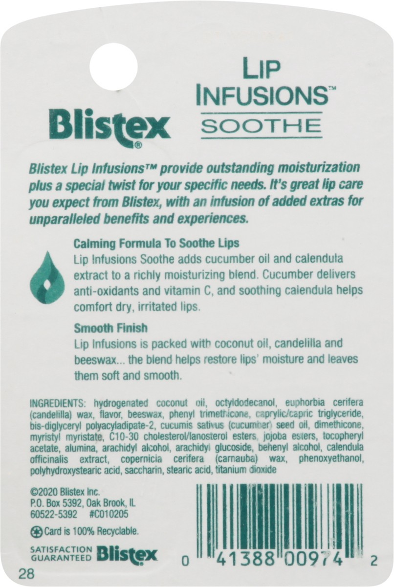 slide 5 of 9, Blistex Lip Infusions Soothe Lip Moisturizer 0.13 oz, 0.13 oz