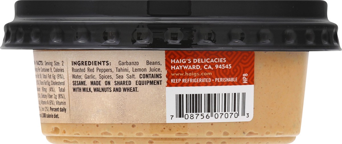 slide 12 of 13, Haig's Roasted Red Pepper Hummus 8 oz, 8 oz