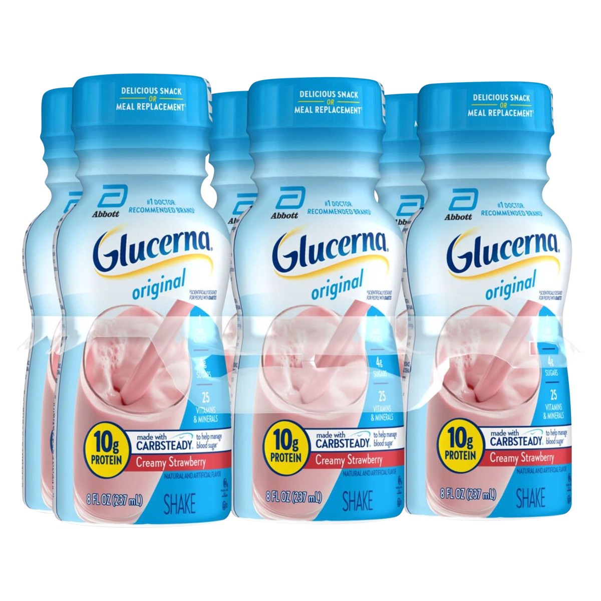 slide 2 of 4, Glucerna Original Creamy Strawberry Shake - 6 ct, 6 ct