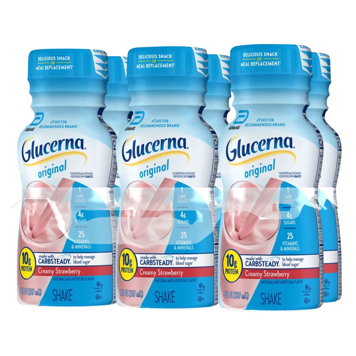 slide 4 of 4, Glucerna Original Creamy Strawberry Shake - 6 ct, 6 ct