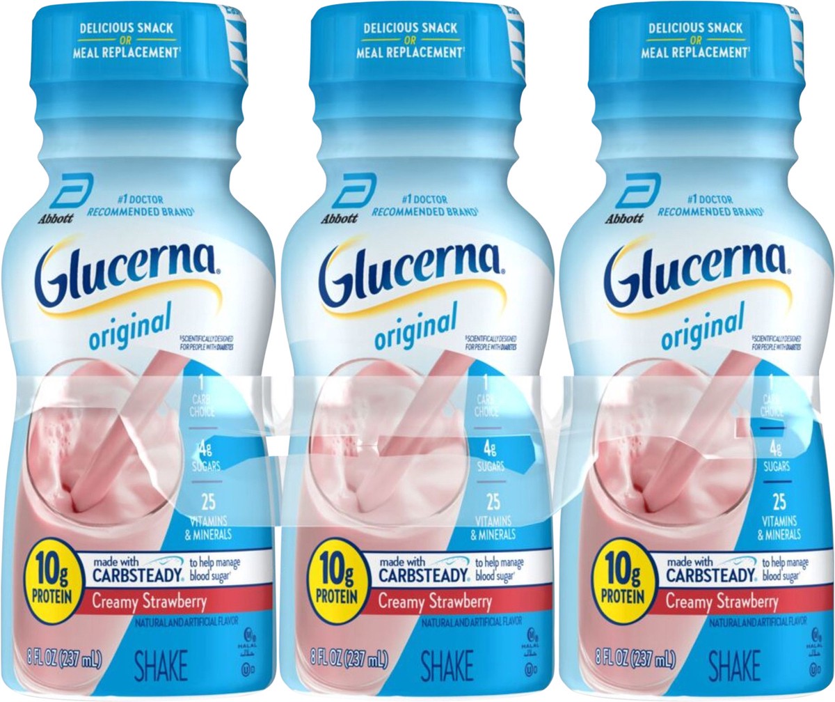 slide 3 of 4, Glucerna Original Creamy Strawberry Shake - 6 ct, 6 ct