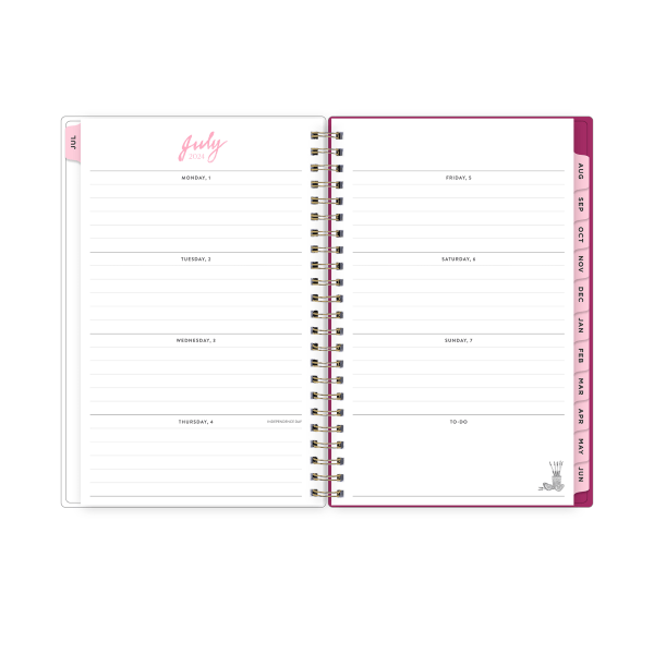 slide 3 of 5, Blue Sky 2024-2025 Day Designer Weekly/Monthly Planning Calendar, 5"" X 8"", London In Bloom, July To June, 147734, 1 ct