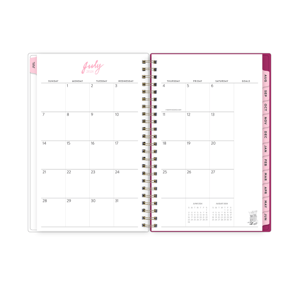 slide 5 of 5, Blue Sky 2024-2025 Day Designer Weekly/Monthly Planning Calendar, 5"" X 8"", London In Bloom, July To June, 147734, 1 ct