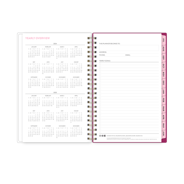 slide 2 of 5, Blue Sky 2024-2025 Day Designer Weekly/Monthly Planning Calendar, 5"" X 8"", London In Bloom, July To June, 147734, 1 ct