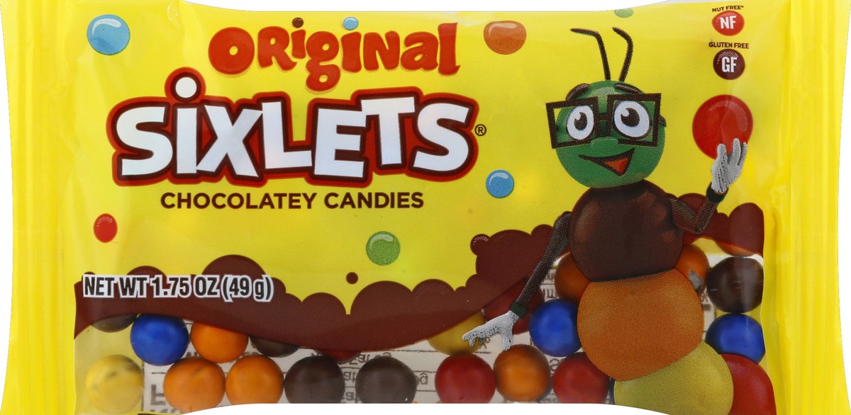 slide 5 of 6, Sixlets Candies, Chocolatey, Original, 1.75 oz