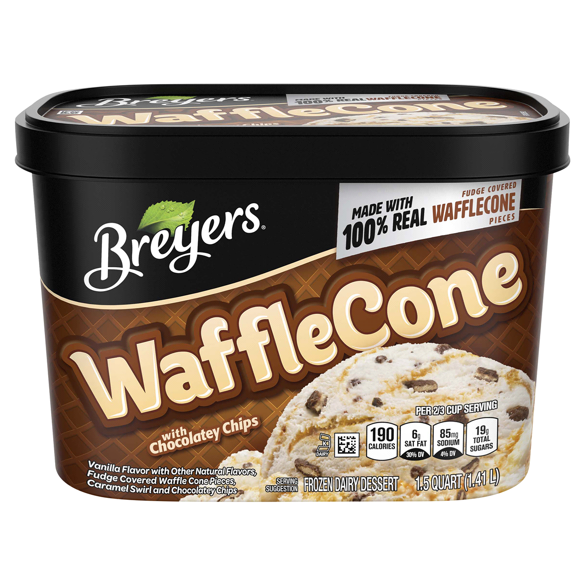 slide 1 of 1, Breyer's Blasts Waffle Cone Frozen Dairy Dessert, 48 oz