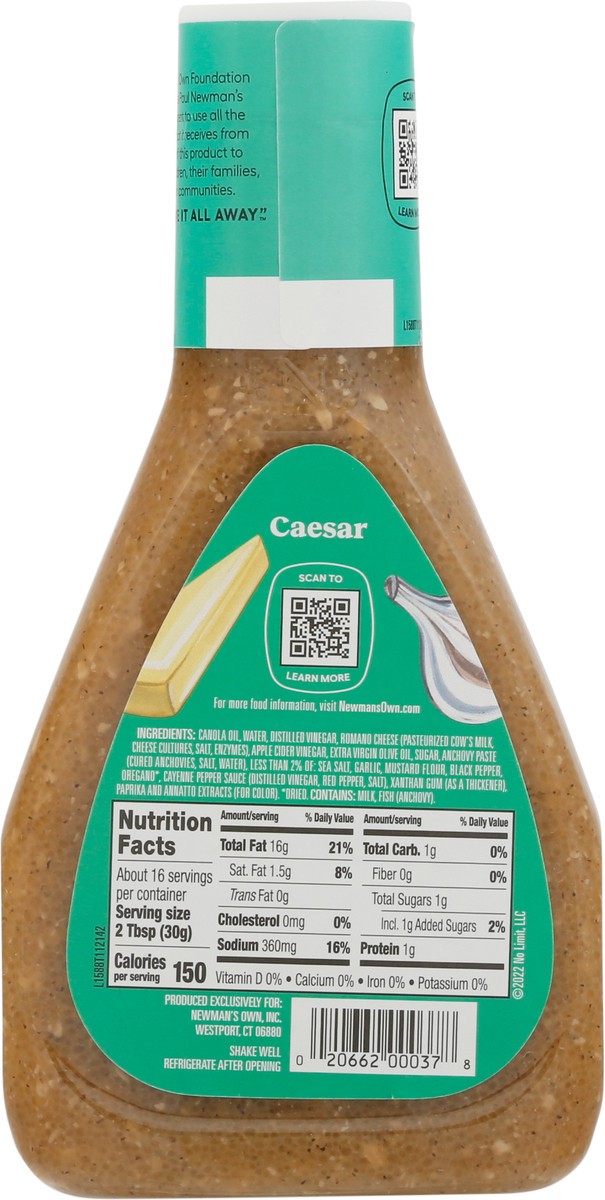 slide 7 of 13, Newman's Own Caesar Dressing 16 fl oz, 16 oz