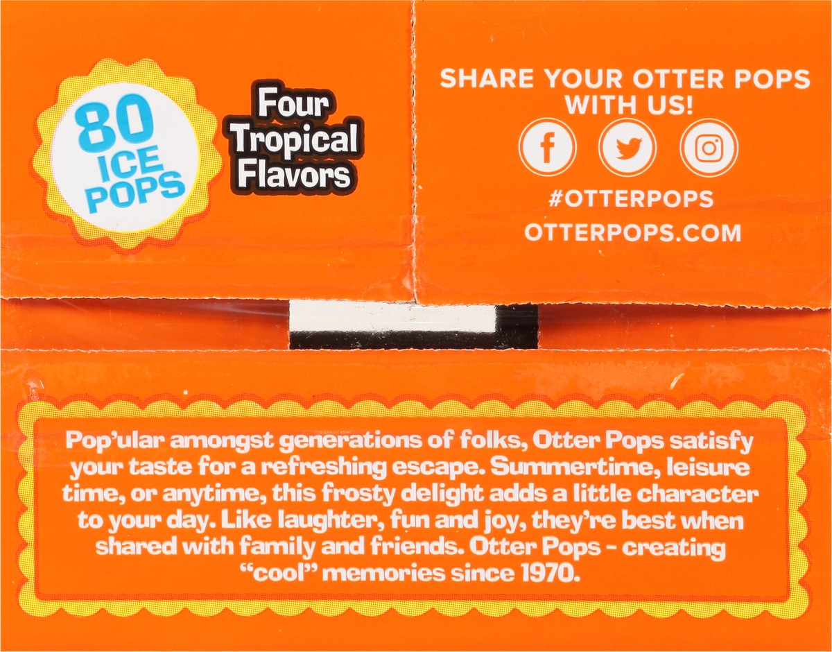 slide 13 of 14, Otter Pops Tropical Ice Pops 80 - 1 oz Pops, 80 ct