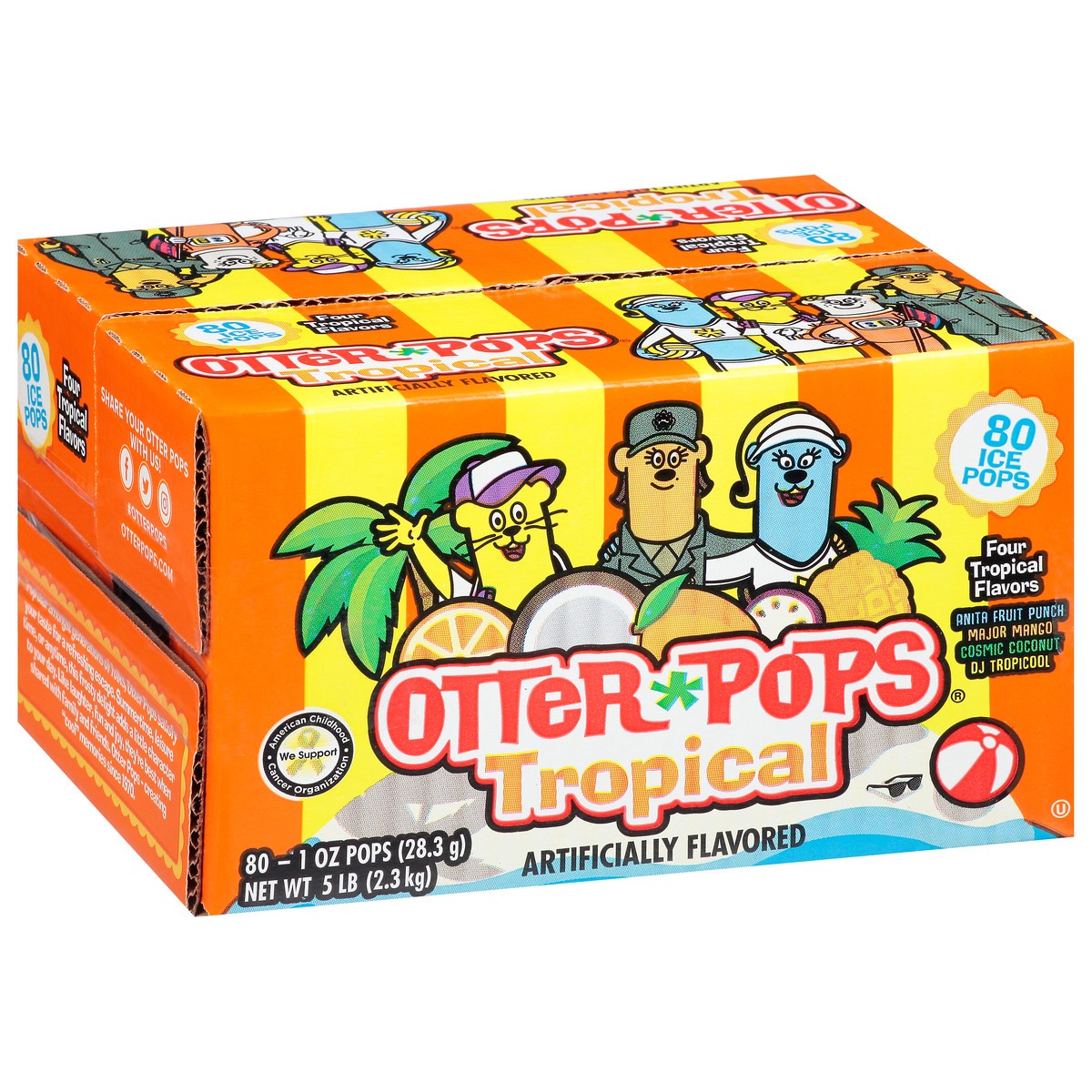 slide 11 of 14, Otter Pops Tropical Ice Pops 80 - 1 oz Pops, 80 ct