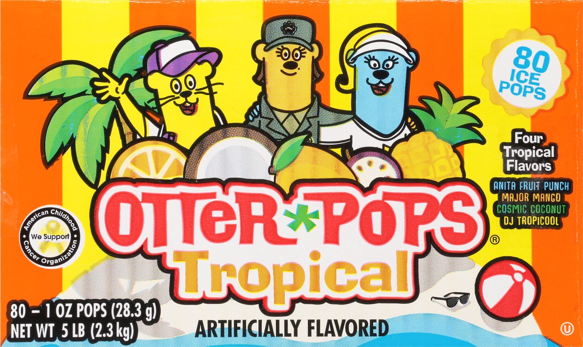 slide 10 of 14, Otter Pops Tropical Ice Pops 80 - 1 oz Pops, 80 ct