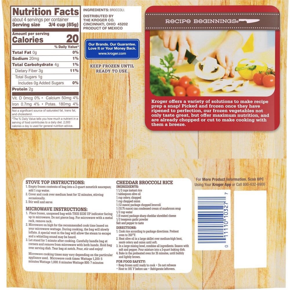 slide 2 of 2, Kroger Frozen Chopped Broccoli, 12 oz