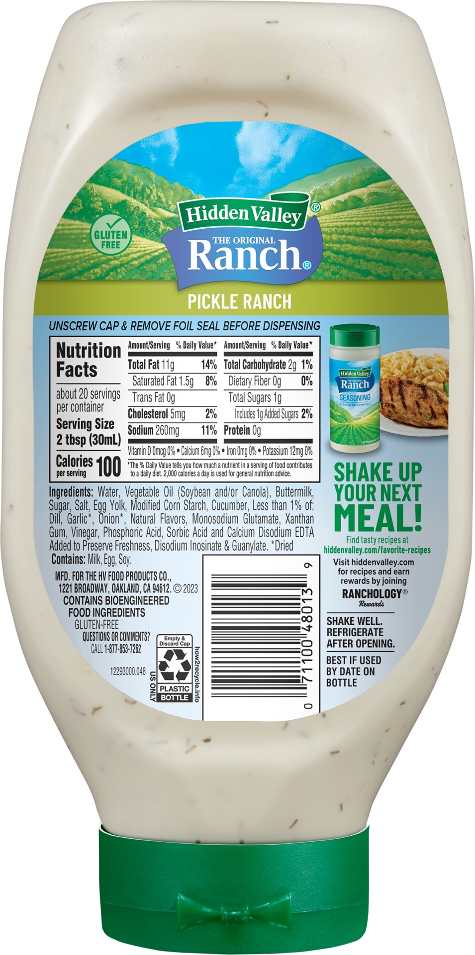 slide 2 of 5, Hidden Valley Easy Squeeze Pickle Flavored Ranch Topping and Dressing, 20 fl oz