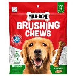 Milk-Bone Brushing Chews Original Chicken Flavor Daily Dental Dog Treats, Large, 24.2 oz Bag
