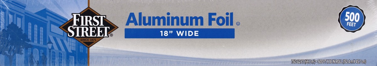 slide 5 of 6, First Street 18 Inch Aluminum Foil, 500 ft