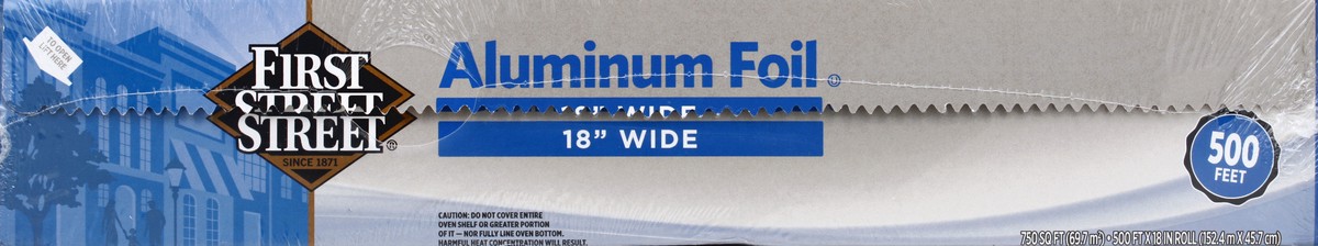 slide 4 of 6, First Street 18 Inch Aluminum Foil, 500 ft