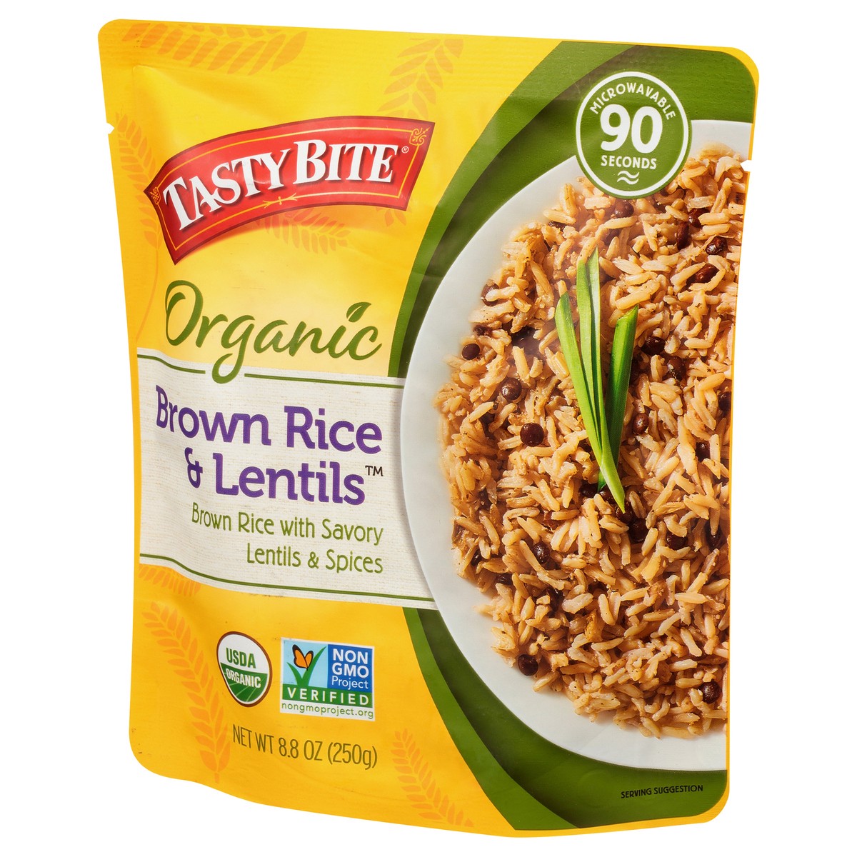 slide 3 of 11, Tasty Bite Organic Brown Rice & Lentils 8.8 oz, 