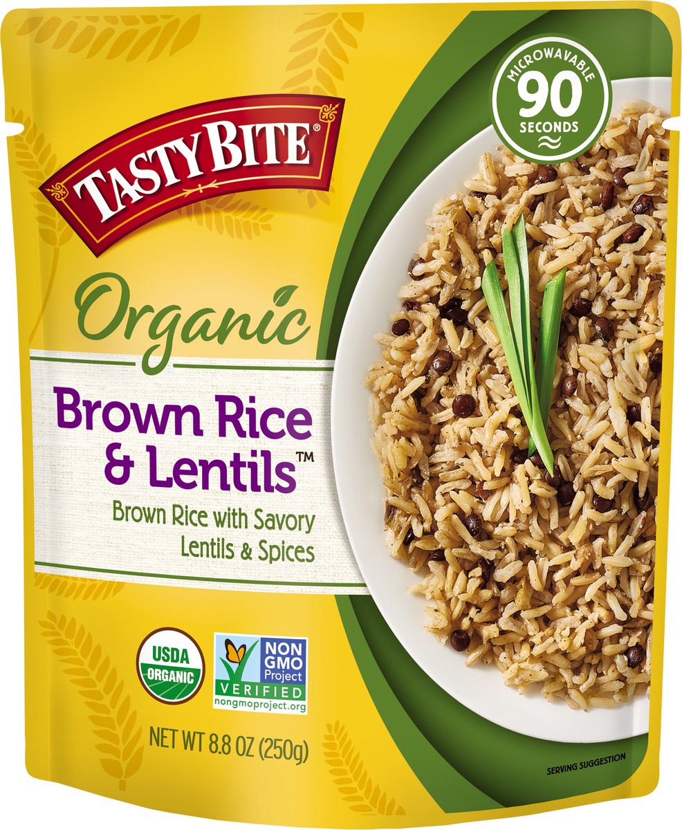 slide 9 of 11, Tasty Bite Organic Brown Rice & Lentils 8.8 oz, 