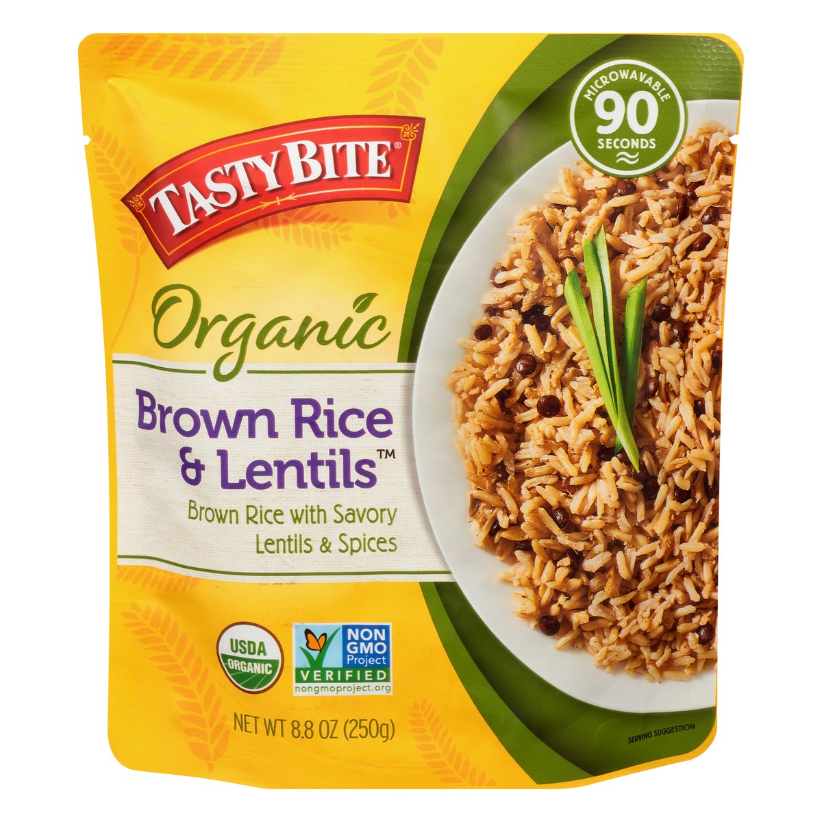 slide 1 of 11, Tasty Bite Organic Brown Rice & Lentils 8.8 oz, 
