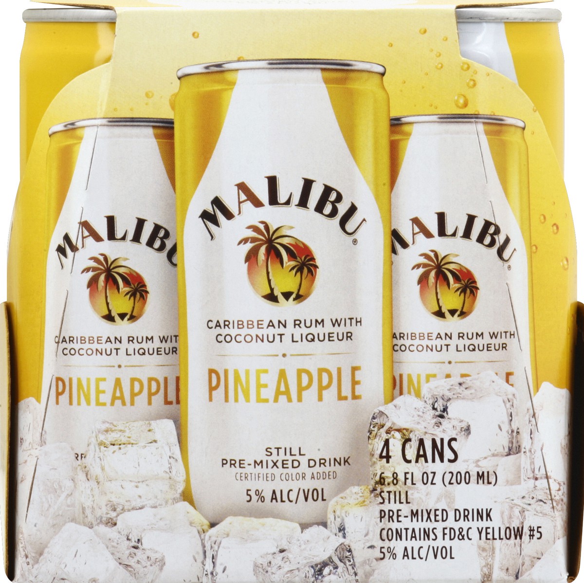 slide 3 of 4, Malibu Pre-Mixed Drink 4 ea, 4 ct; 200 ml