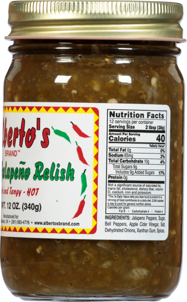 slide 10 of 13, Alberto's Sweet Jalapeno Relish - 12 oz, 12 oz