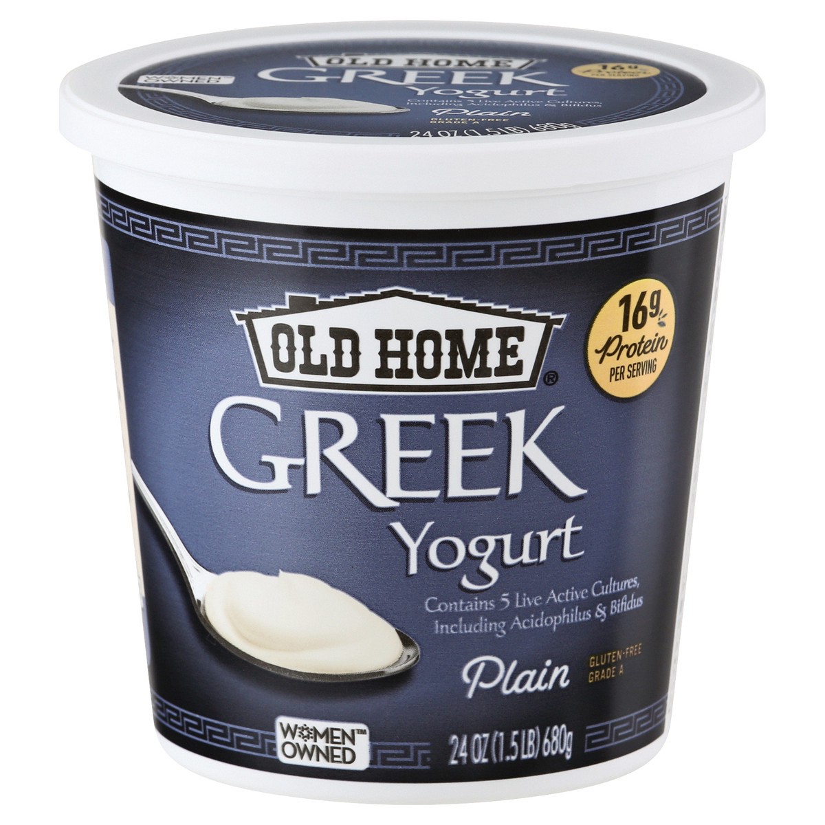 slide 2 of 13, Old Home Greek Plain Yogurt, 24 oz