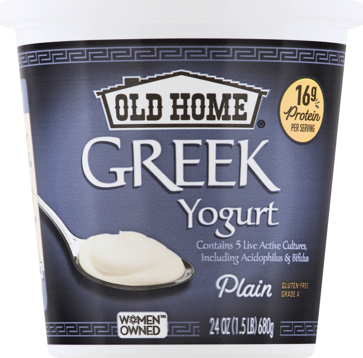 slide 10 of 13, Old Home Greek Plain Yogurt, 24 oz