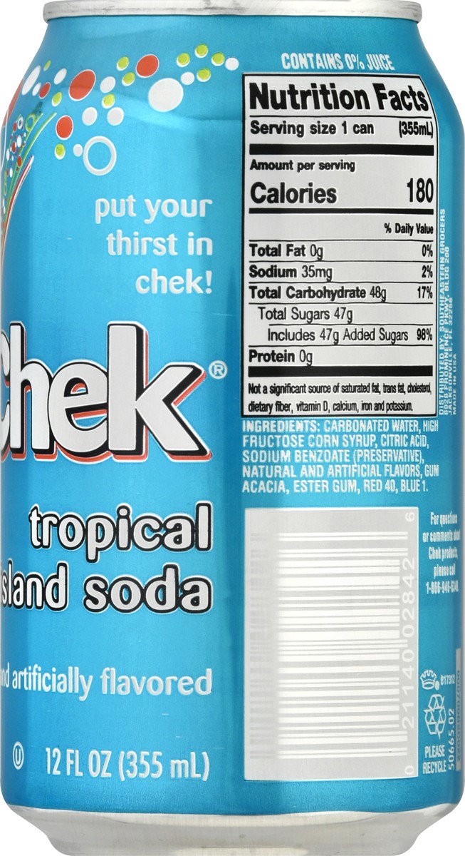 slide 8 of 13, Chek Tropical Island Soda - 12 oz, 12 oz