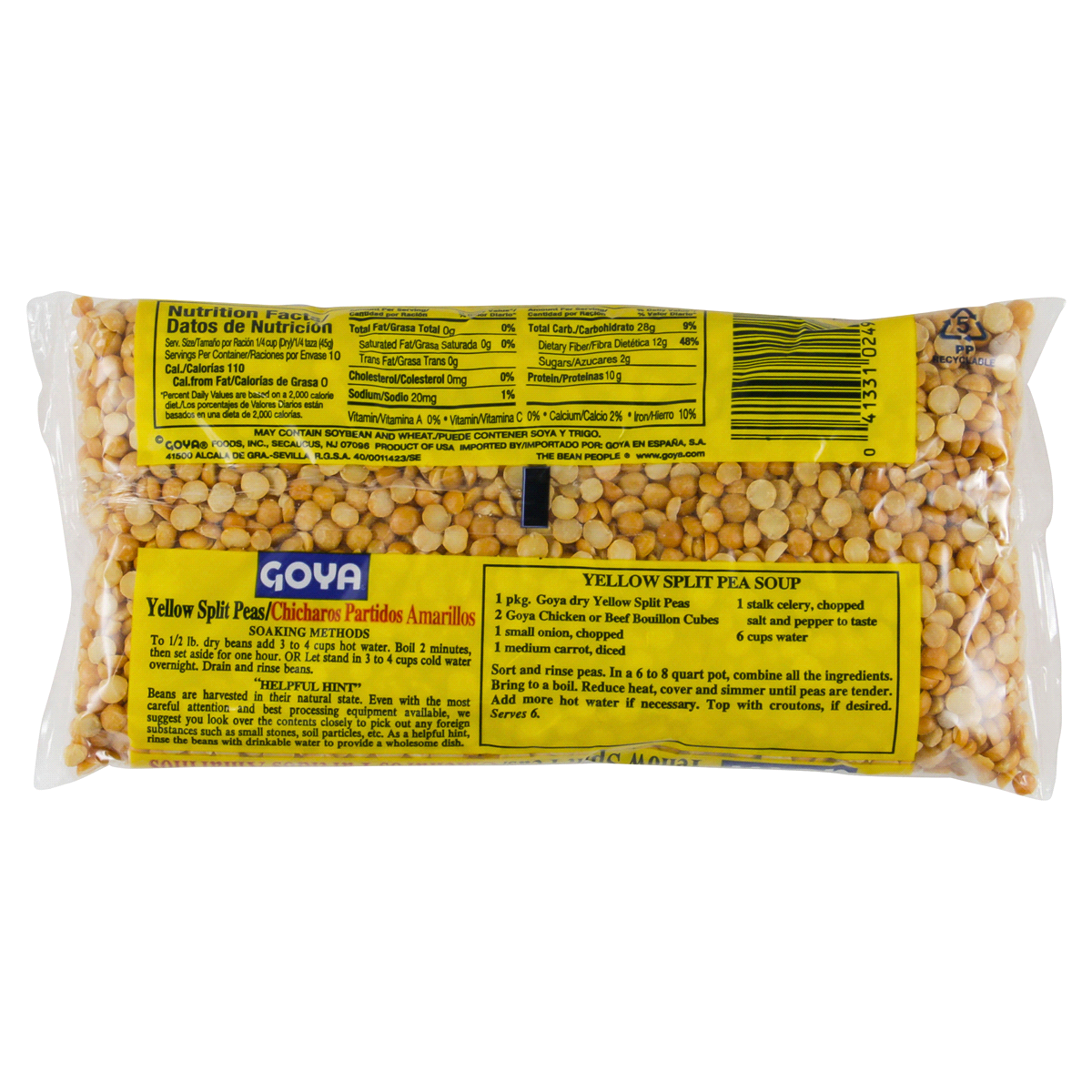 slide 2 of 2, Goya Yellow Split Peas, 16 oz