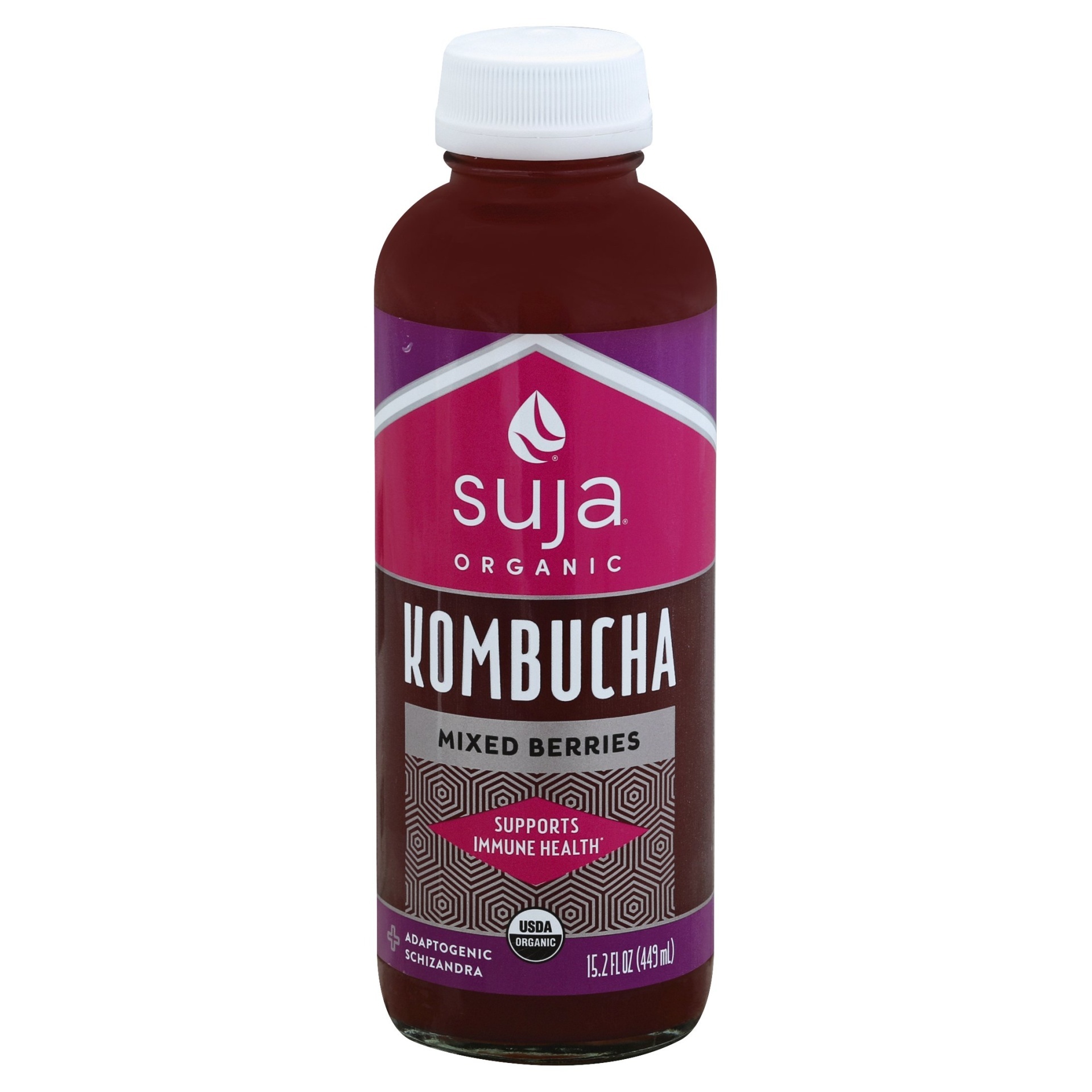 slide 1 of 1, Suja Organic Mixed Berries Kombucha, 15.2 fl oz