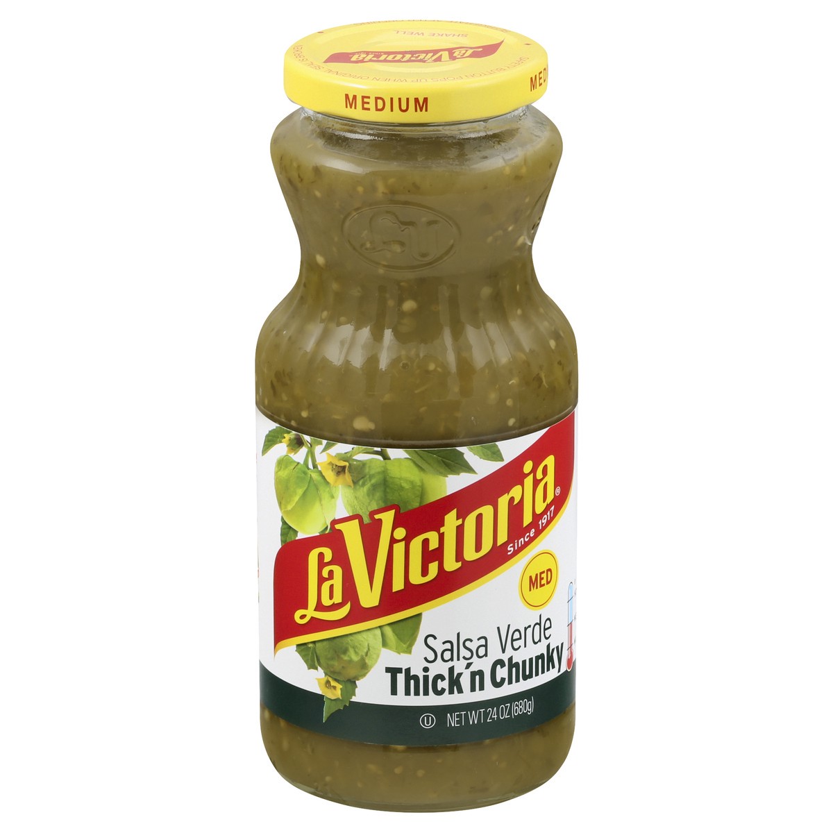 slide 6 of 12, La Victoria Med Thick'n Crunchy Salsa Verde 24 oz, 24 oz