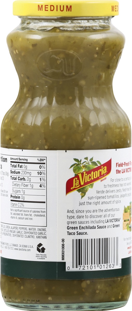 slide 3 of 12, La Victoria Med Thick'n Crunchy Salsa Verde 24 oz, 24 oz