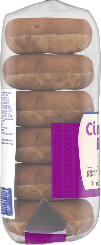 slide 5 of 5, Kroger Cinnamon Raisin Pre-Sliced Bagels 6 Ct / 18 Oz, 6 ct; 18 oz