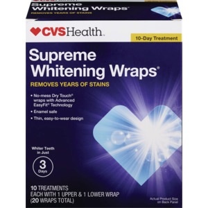 slide 1 of 1, CVS Health Supreme Whitening Wraps, 20 ct