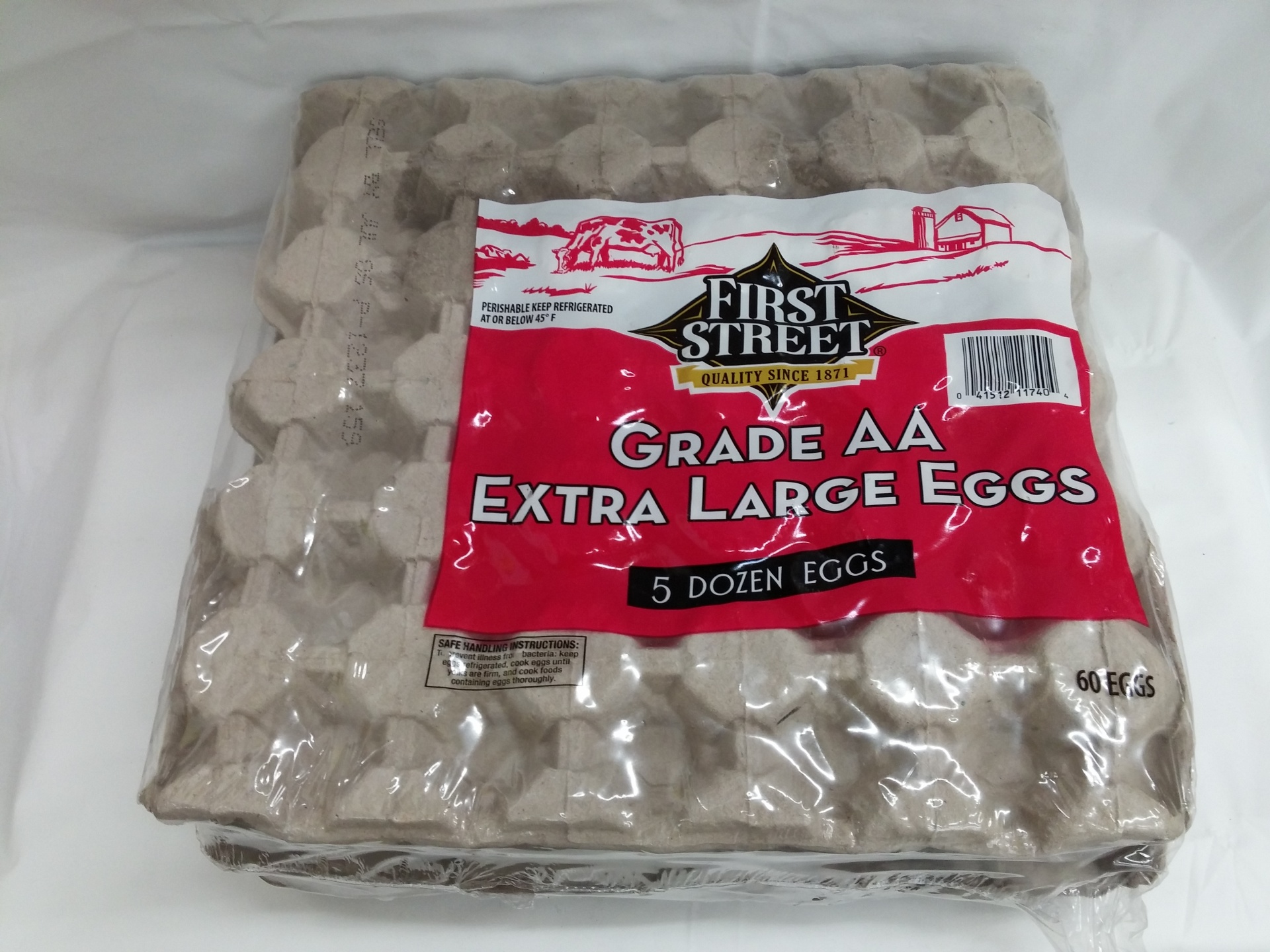 slide 1 of 1, First Street Extra Large Grade Aa Eggs, 60 ct