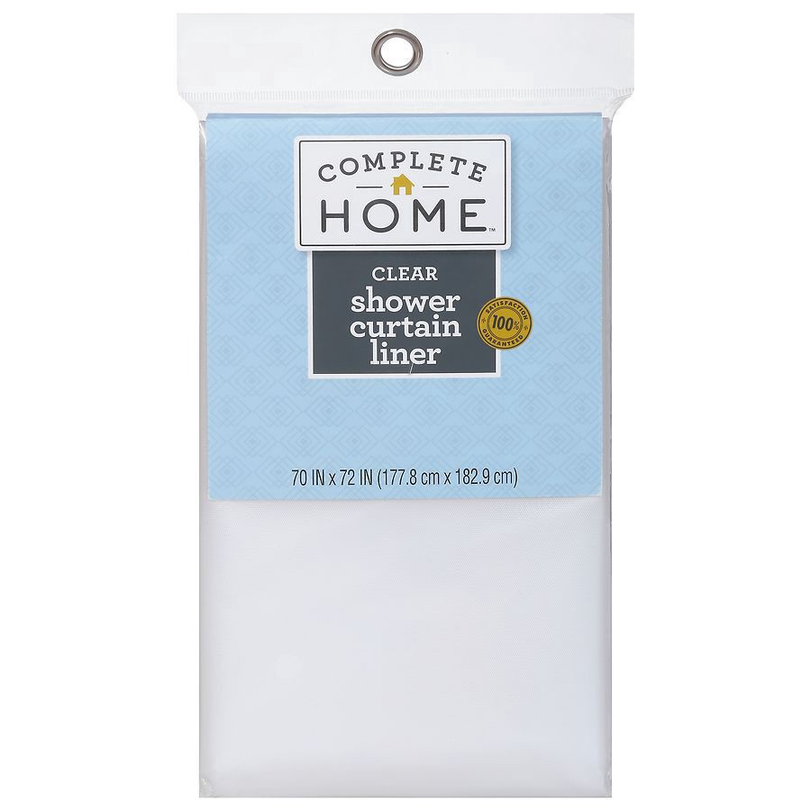 slide 1 of 1, Walgreens Clear Shower Curtain Liner, 1 ct