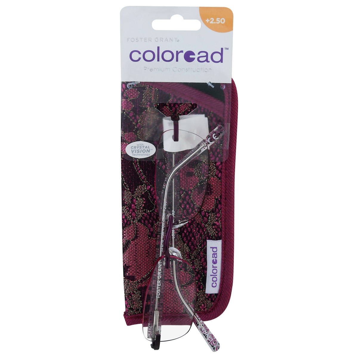 slide 2 of 4, Foster Grant Coloread +2.50 Reading Glasses 1 ea, 1 ct