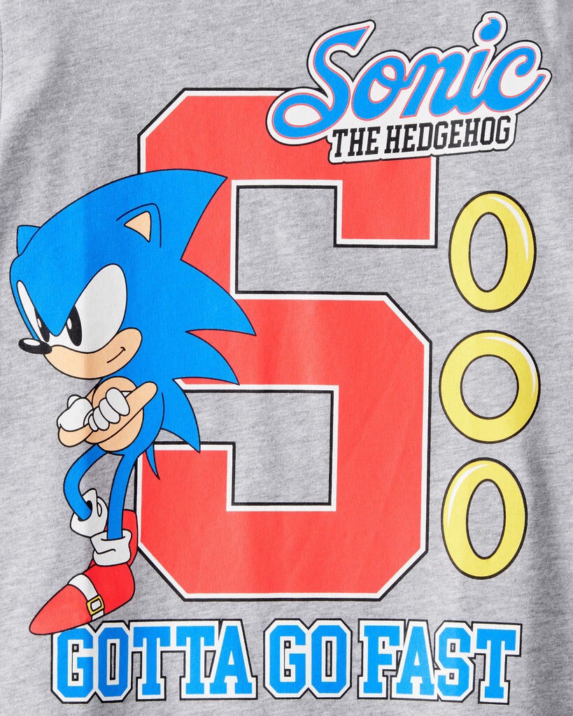 slide 2 of 2, Carter's Kid Sonic The Hedgehog Short-Sleeve Graphic Tee - Grey Heather 5, 1 ct