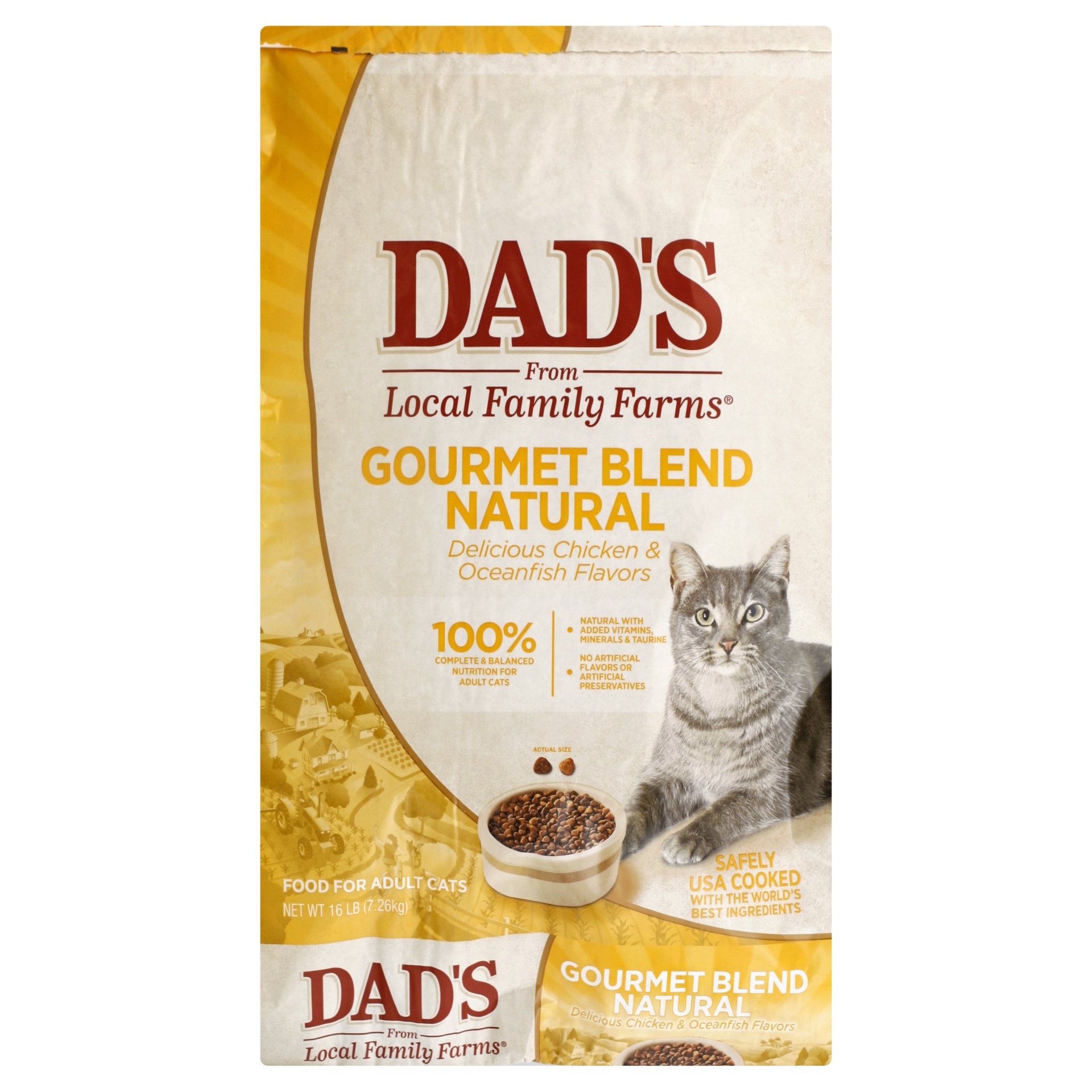 slide 1 of 1, Dad's Gourmet Blend Cat Food, 16 lb