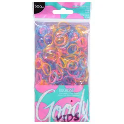 Goody Ouchless Girls Value Glitter Color Tint Latex Elastics 500 ea