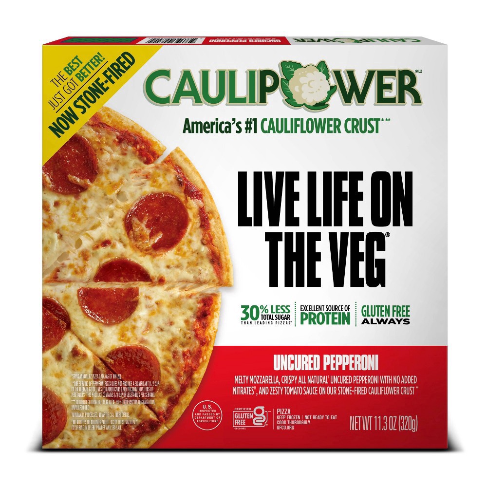 slide 6 of 9, Caulipower Cauliflower Crust Uncured Pepperoni Pizza, 11.3 oz