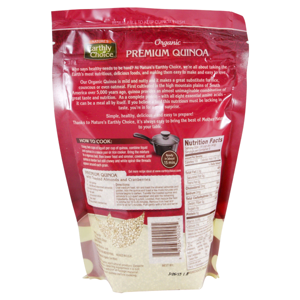 slide 4 of 5, Nature's Earthly Choice quinoa, 14 oz