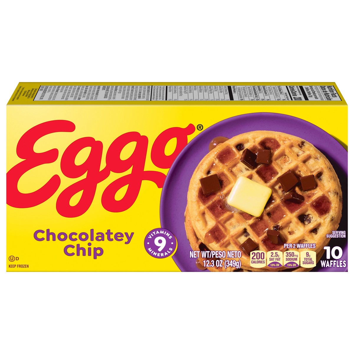 slide 1 of 5, Eggo Frozen Waffles Chocolatey Chip, 10 ct