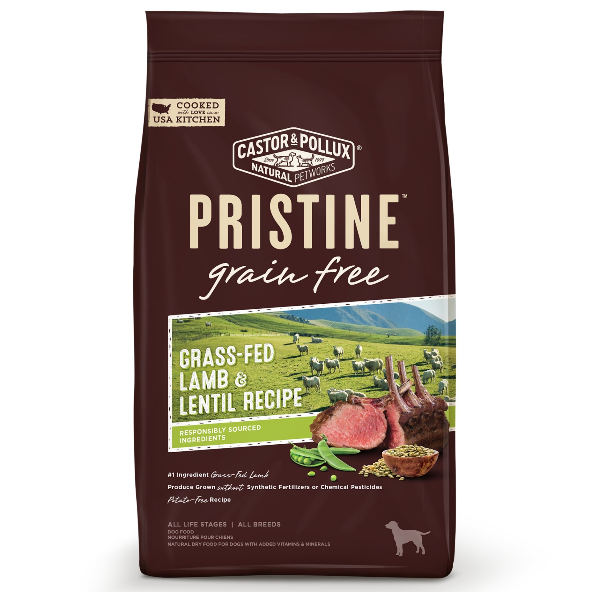 slide 1 of 1, Castor & Pollux Organic Lamb Lentil Dog Food, 10 lb