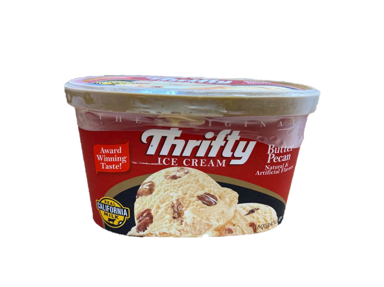 slide 1 of 1, Thrifty Butter Pecan Ice Cream 1.5 qt, 1.5 qt