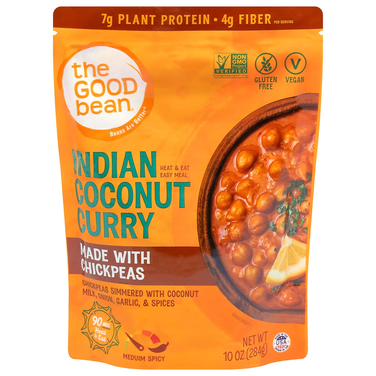 slide 1 of 9, The Good Bean Heat & Eat Indian Coconut Curry 10oz, 10 oz
