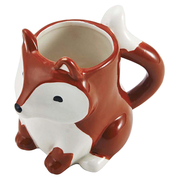 slide 1 of 1, Pfaltzgraff Mug Dolomite Figural Fox Mug-Orange/White, 1 ct