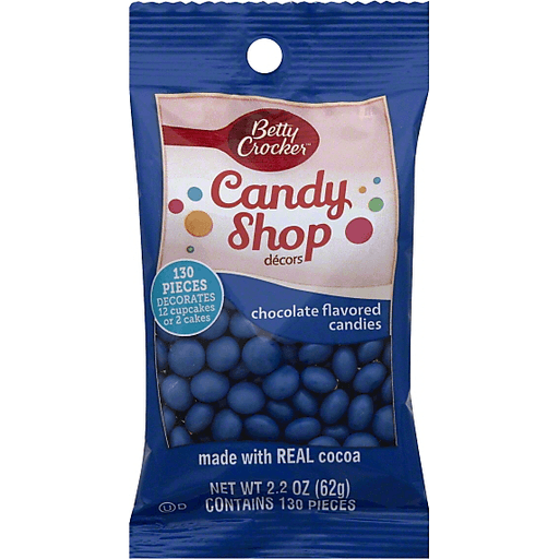 slide 2 of 2, Betty Crocker Candy Shop Blue Candy Coated Chocolate Flavored Candies, 2.2 oz